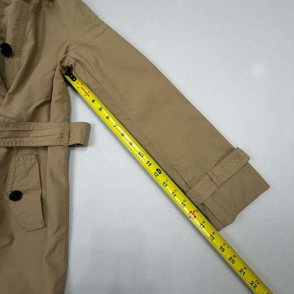 Gap Women's Medium Tan Double-Breasted Belted Trench Coat - Picture 11 of 14